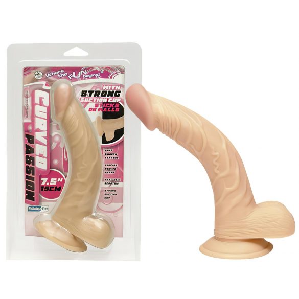 NMC 7.5 - Naturgetreuer, gebogener Dildo (19cm)