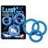 You2Toys Lust Blue 3 - krúžky na penis modré