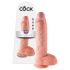 Pipedream King Cock 10 - realistické dildo (25 cm) - přírodní barva