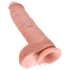 King Cock 10 großer Dildo mit Hoden (25 cm) - Natur