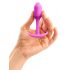 b-vibe Snug Plug 1 - Analplug mit Gewicht (55g) - Pink