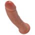 King Cock 20 cm Dildo - Dunkel Natur