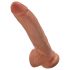 King Cock 9 Hoden-Dildo (23 cm) - Braun