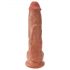 King Cock 10 velké dildo s varlaty (25 cm) - hnědé