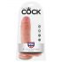 King Cock 8" Dildo (20 cm) - Naturfarbe