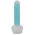 You2Toys - Glow in the Dark - svítící dildo s varlaty a přísavkou