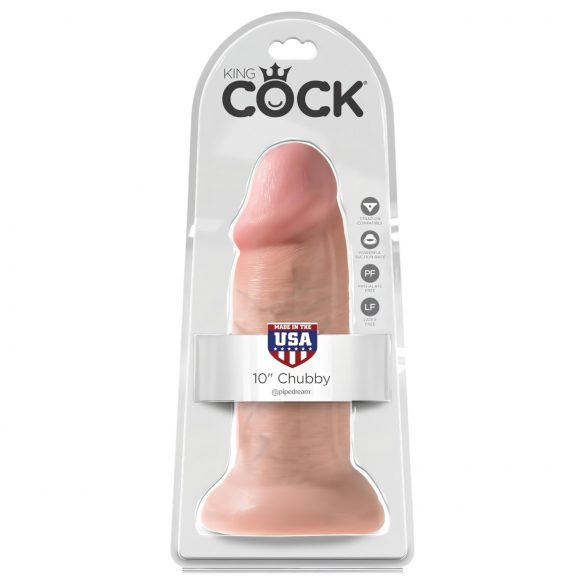 King Cock 10 dildo (25 cm) - přírodní