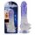 Crystal Clear - Sockel Hoden Dildo - 19,5 cm (transparent-lila) 