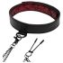 Fifty Shades - Halsband mit Nippelklemmen (Schwarz-Rot)