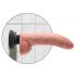 King Cock 9 - Flexibler Saugnapf-Vibrator (26 cm) - Hautfarben