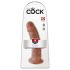 King Cock 9 - realistické dildo s přísavkou (23 cm) - tmavý přírodní