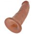 King Cock 9 - Lebensechter Saugfuß-Dildo (23cm) - Dunkel Natur