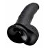 King Cock 9 - großer schwarzer Saugfuß-Dildo mit Hoden (23cm)