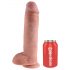 King Cock 11 - Saugnapf Dildo mit Hoden (28cm) - Natur