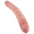 King Cock 12 Slim - realistické dvojité dildo (31 cm) - přírodní