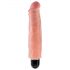 King Cock 7 Stiffy - vodotěsný realistický vibrátor (18 cm) - přírodní