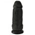 King Cock 9 Chubby - Haftfuß Dildo mit Hoden (23cm) - Schwarz