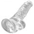 King Cock Clear 8 - Haftende Dildo mit Hoden (20cm)