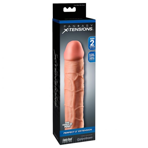 X-TENSION Perfect 2 - Natürlicher Penisaufsatz (20,3 cm)