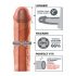 X-TENSION Mega 2 - realistický návlek na penis (20,3 cm) - přírodní