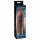 X-TENSION Mega 2 - realistický návlek na penis (20,3 cm) - tmavě přírodní