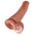 King Cock 15 - riesen Dildo (38cm) - dunkler Naturton