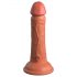 King Cock Elite 6 - realistischer Saugnapf-Dildo (15 cm) - dunkel