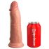 King Cock Elite 8 - připínací, realistické dildo (20 cm) - přírodní