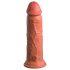 King Cock Elite 8 - přísavkový dildo (20 cm) - tmavá přírodní