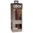 King Cock Elite 8 - připínací, realistické dildo (20 cm) - hnědé