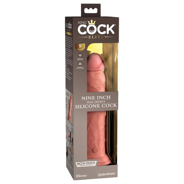 King Cock Elite 9 - realer Dildo mit Saugfuß (23cm) - hautfarben