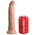 King Cock Elite 9 - Saugnapf-Vibrator 23cm - Natur