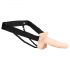 You2Toys Strap-on - Akku, hohler, anschaltbarer Vibrator (Natur)