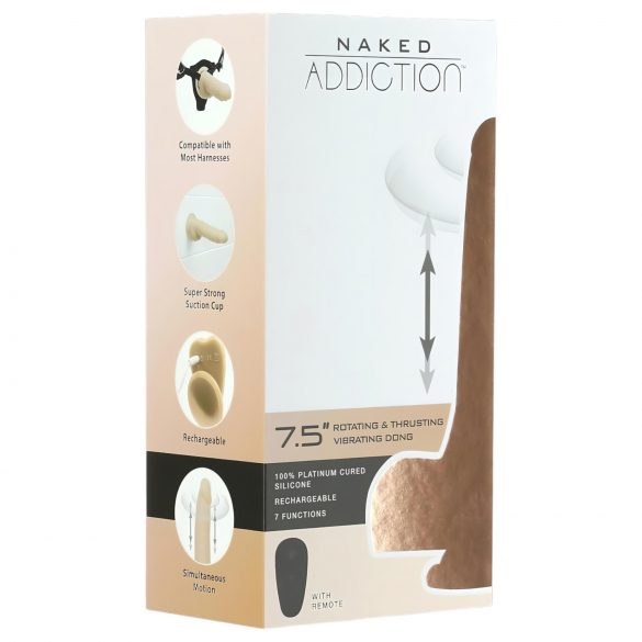 Naked Addiction Stoßvibrator - 19 cm Natürliche Lust