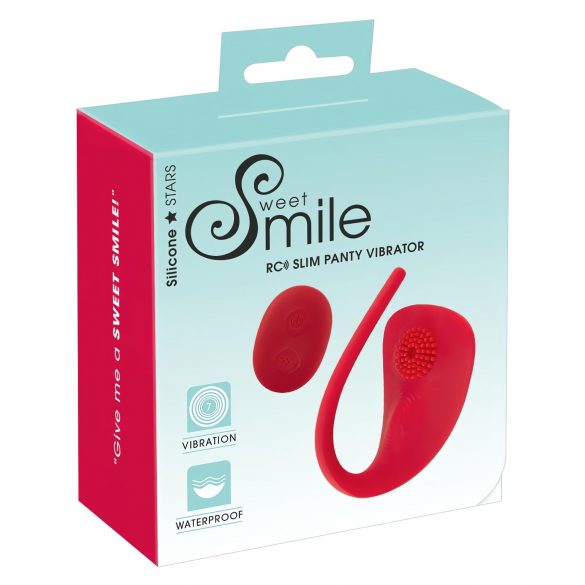 SMILE Slim Panty - dobíjecí radiový vibrátor na klitoris (červený)