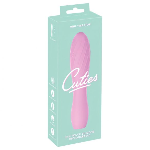 Cuties Mini 3 - Akku, wasserdichter Rillen-Vibrator (Pink)