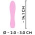 Cuties Mini 3 - Akku, wasserdichter Rillen-Vibrator (Pink)