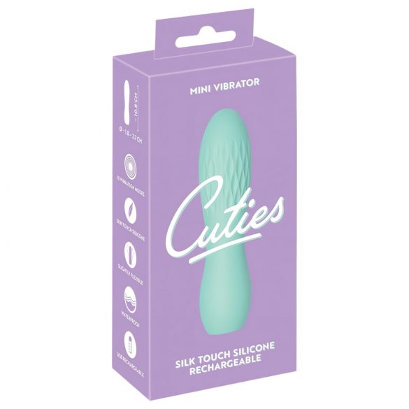 Cuties Mini 3 - Dobíjecí, vodotěsný, geometrický vibrátor (zelený)