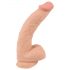 Natute Skin - dildo z kůží - 25 cm (přirozený)