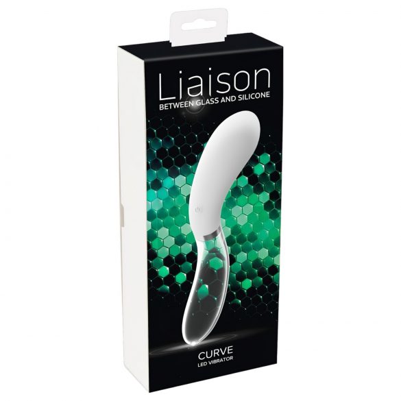 Liaison Curve - Akku-LED-Vibrator (transparent-weiß)