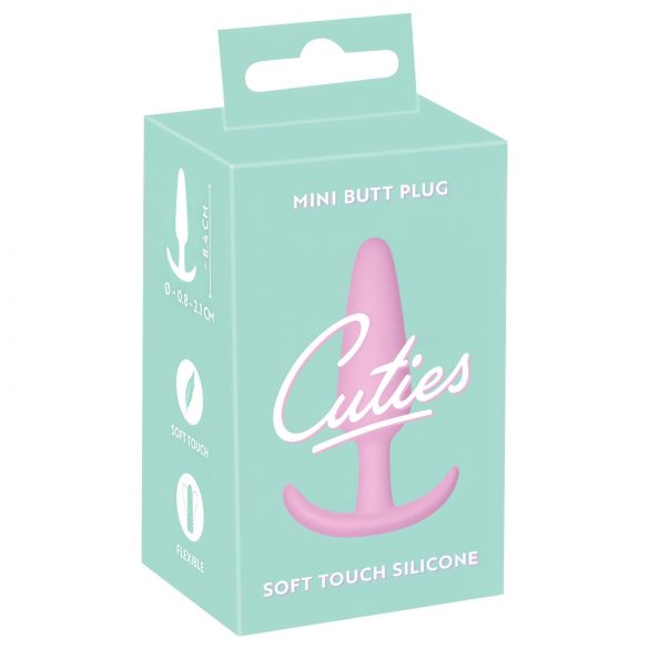 Cuties Mini Butt Plug - silikonový anální kolík - růžový (2,1 cm)