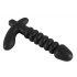 Black Velvet gerippter Vibrator - mittel (schwarz)