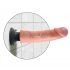 King Cock 9 Saugfuß Vibrator (23 cm) - natur