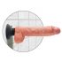 Pipedream King Cock Vibrating with Balls 10 - vibrátor s přísavkou a varlaty 25 cm (tělová barva)