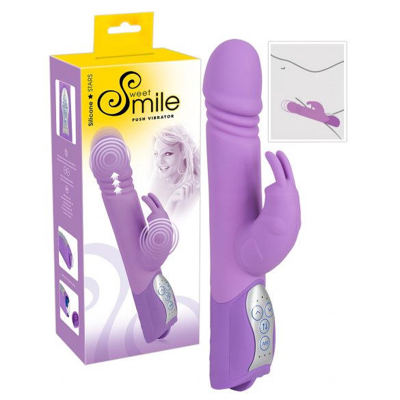 SMILE Push - Stoßvibrator mit Klitorisarm (Lila)