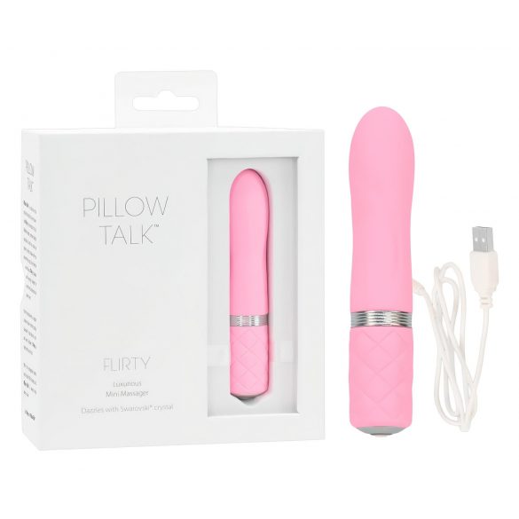 Pillow Talk Flirty - nabíjecí tyčový vibrátor (růžový)