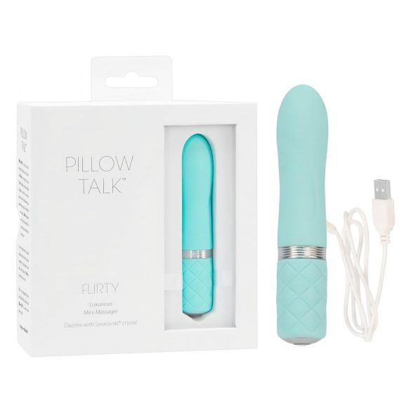 Pillow Talk Flirty - wiederaufladbarer Stabvibrator (türkis)