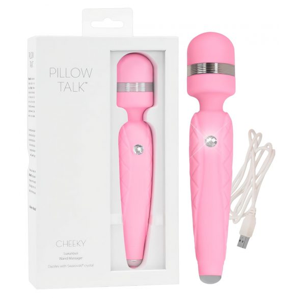 Pillow Talk Cheeky Wand - nabíjecí masážní vibrátor (růžový)