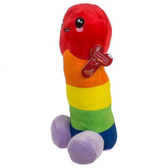 Plyšový penis - 30 cm (duhový)