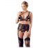 Cottelli Plus Size - Spitzen Dessous Set (schwarz)